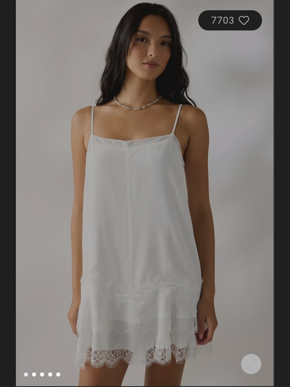 Kimchi Blue Up In The Air Tiered Lace Mini Dress - MED